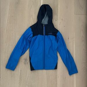 Columbia Boys Gray and Black Rain Coat